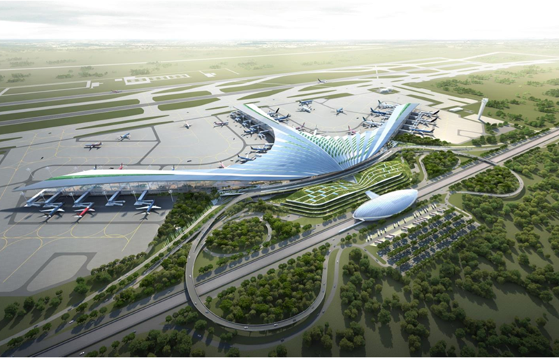 Ceiling Installation Underway at the VND 35 Trillion Long Thanh International Airport Passenger Terminal